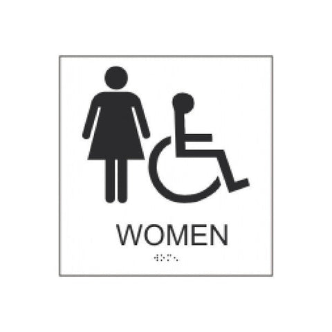 ADA Bathroom Door Sign Insert "WOMEN" For Vista WFP46U (8" x 8") Frame Kit (Vista System)