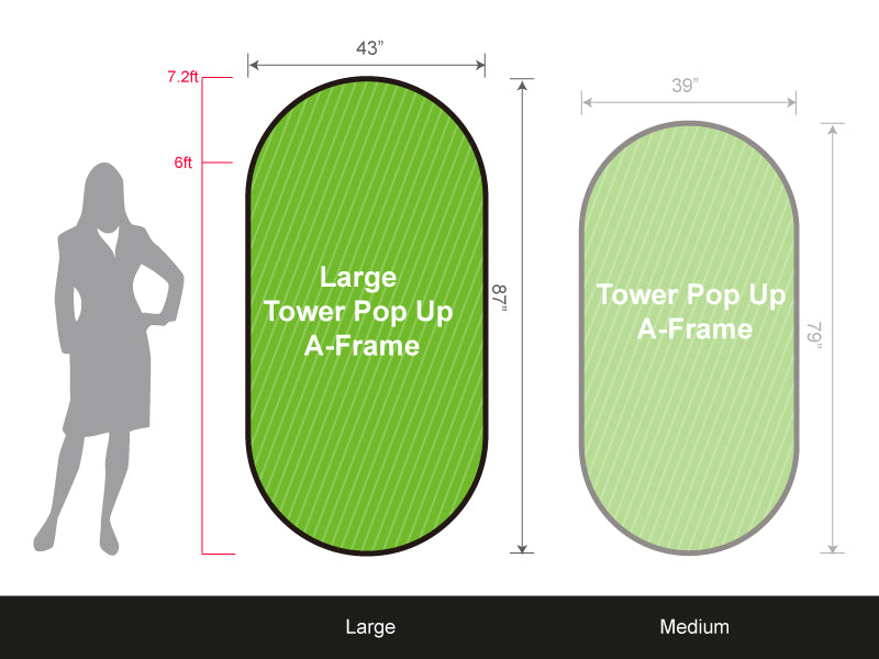 Tower Pop Up A-Frame Banner - Large